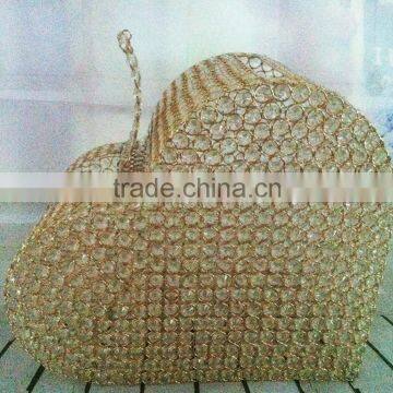 Hot!! gold heart shape crystal Money Box For Wedding and big event on sales