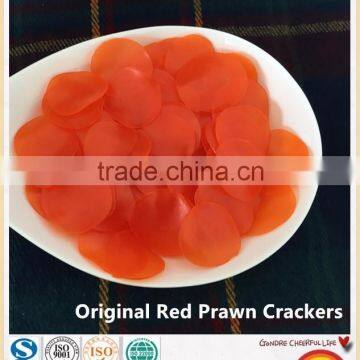Red Prawn Crackers with Special Taste Crispy Safe and Healthy Seafood Snacks