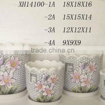 terracotta decorative flower pot