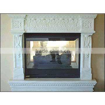 White Marble Carved Fireplace