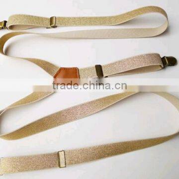 2014 Y-Back 1Inch Wide Fashion Mens womens shiny Suspenders Wholesale