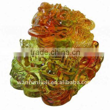 BS076 glass business gift of fengshui Money frog