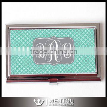 Personalized Monogram Chevron Business Card Case