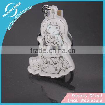 Custom transparent plastic acrylic keychain