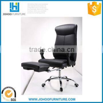 J86 High Quality Computer Armchair Ergonomic High Back Portable PU Leather Office Reclining Chair with Footrest