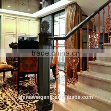 Galvanized steel stair railing handrail