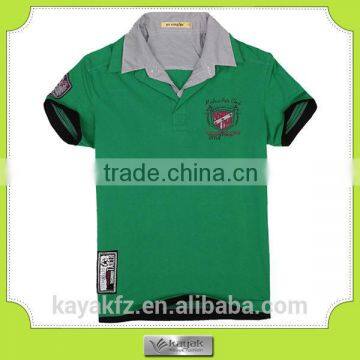 custom-made men's fashion heavy weight polo shirts green color