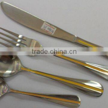 Elegant Stainless Steel Tableware with decal handle