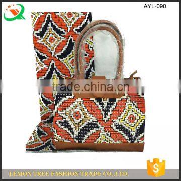 African wax prints fabric mix ankara wax bag fashion wax and bag set for lady