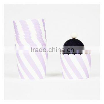 Lavender Diagonal Stripe Standard Baking Cups cupcake liners Muffin Cups Paper Cupcake Cups Liners Cupcake Cases