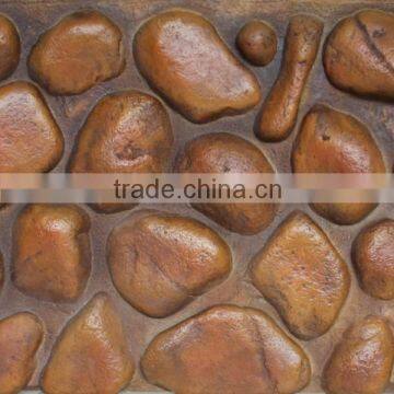 Polyurethane faux stone panel,cobble stone,imitation natural pebble,3D decoration