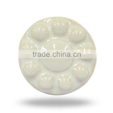 Ceramic White Big DOt Knob