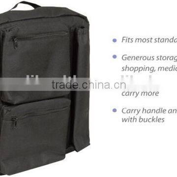 Topmedi 1x Big 600d Waterproof Scooter Crutch Bag Scooter Mesh Belt Deluxe Wheelchair Backpack 22L for Elderly & Disabled photo-6