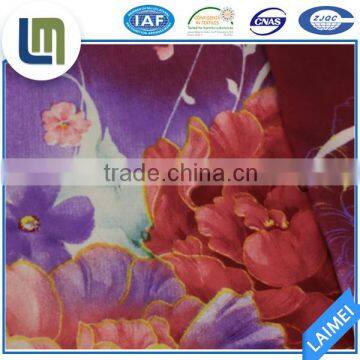 Fabric supplier purple and red flower printing twill fabric online