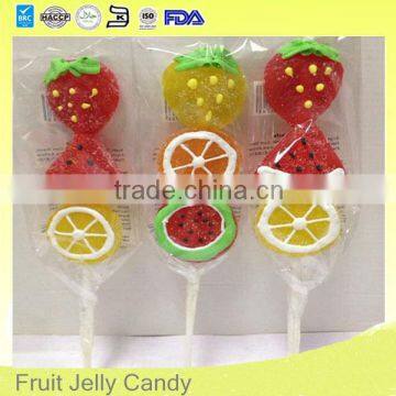 Lemon,Watermelon and Strawberry Shaped Candy Fruit Jelly Pop