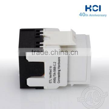 Network Solution RJ45 Super Cat6 UL 180 Degree Unshielded UTP Modular Keystone Jack photo-3
