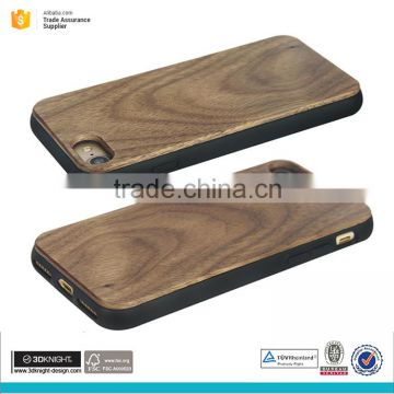 PC TPU walnut wooden mobile phone case for iphone 7 7plus