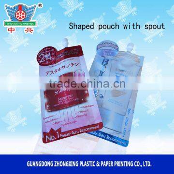 5g Cosmetic Bag of Shaped Stand up Pouch With Spout