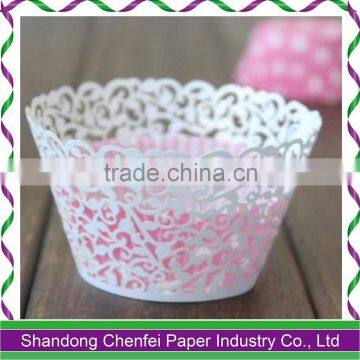 50pcs Cupcake Wrappers Wraps Cases Wedding Cake Edge