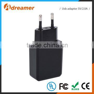 2016 travel accessories wholesale mini 5V 2.0A ul usb wall charger