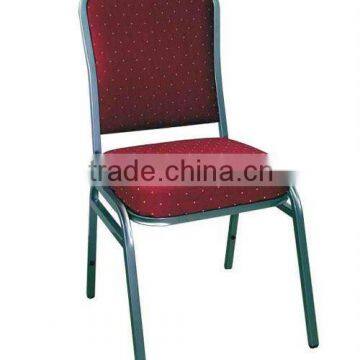 Dark red comfortable steel dining chair