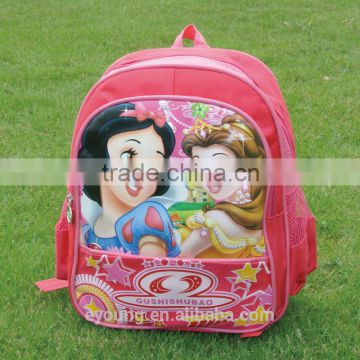 Pink color girl school bag for primary,school backpack for kids