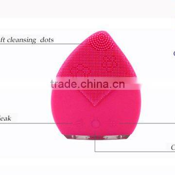 Factory price silicone facial brush vibrating facial massager