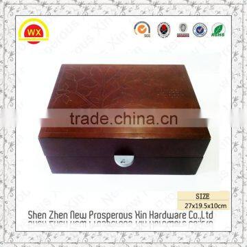 Wholesale Finished wood boxes hinge locks wooden cigar humidor