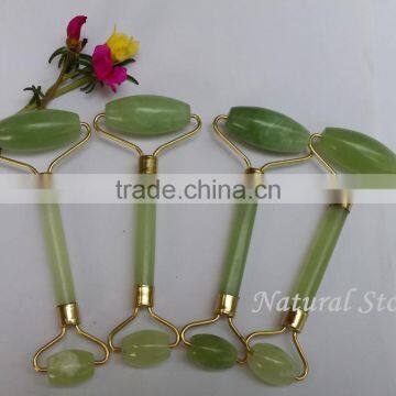 Chinese natural jade stone facial roller skin care massage roller thin face tool