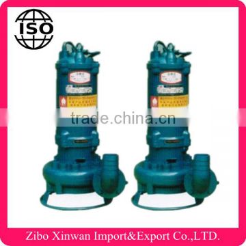 WQ series 15hp Widely Used non-clog sewage submersible pump