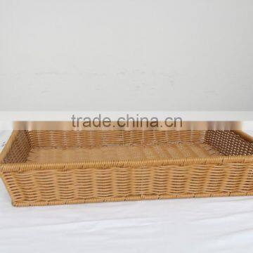 Plastic Rectangle Woven Bread Basket photo-4