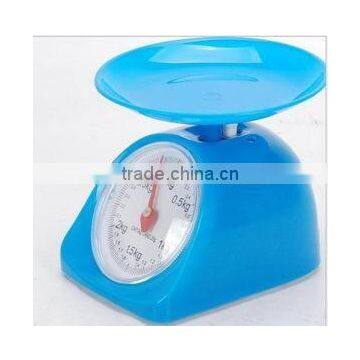 Mechanical kitchen scale weighing apparatus of food