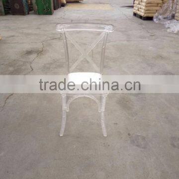 Newest Clear Transparent Cross Back Chair photo-2