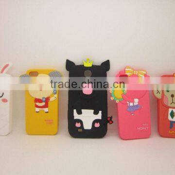 Hot sell cute silicone animal shaped phone cases