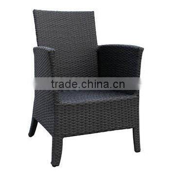 Garden Black Wicker Aluminium Armchair L90905