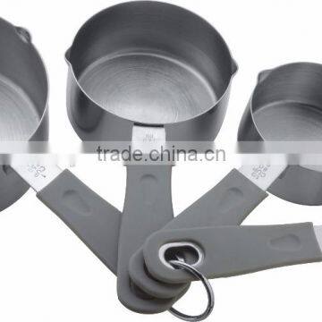 Top Quality 4pcs Stainless Steel Spoon Set Measuring Cup Spoon With Silicon Handle photo-2