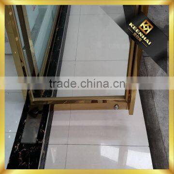 Silver Color Commercial Glass Door Stainless Steel Gate Door photo-6