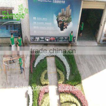 SJLJ013601 High Quality Artificial Green Wall Indoor Outdoor Decorative Artificial Grass Wall photo-2