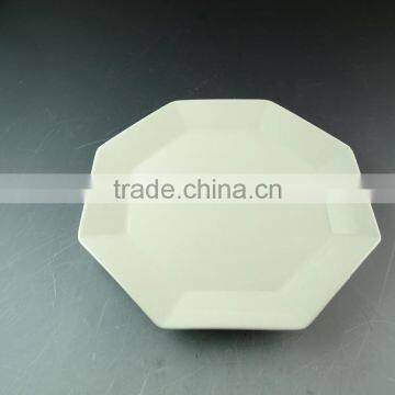 Cheap Stocked Hotel Octagon Porcelain Plate for Wholesale, White Octagonal Dinner Plate photo-2