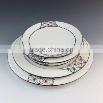 ceramic eco-friendly durable dinner ware type dinner set with decal