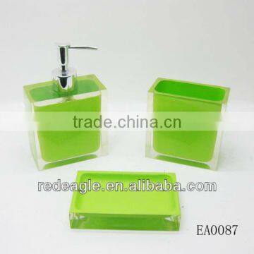 Hotel resin bathroom accessories holder green
