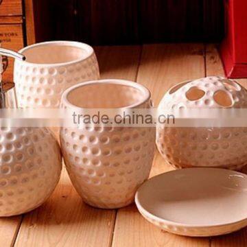 Handmade New Wholesale Ceramic Bathroom Accessories Set photo-3