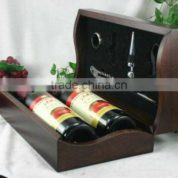 hot sale wooden boxes for two bottles wood wine box