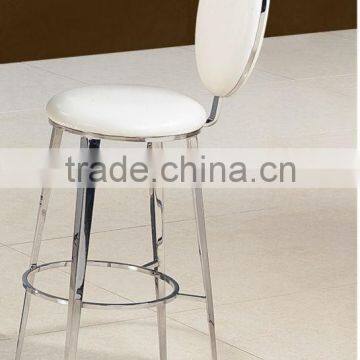 Stainless steel frame bar stool with PU seat B129