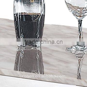 Foshan Cohen Thick Marble Top Tea Center Table With High Gloss Stainless Steel Frame photo-2