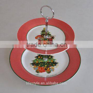 Christmas Ceramic Plates With Steel Layer,Porcelian Plates With Decal photo-4