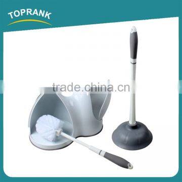 Toprank New Product 2 In 1 Plastic Toilet Brush And Toilet Plunger Set Toilet Bowl Brush With Stand photo-4