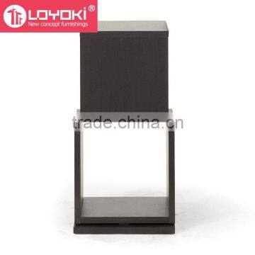 Home Furniture Wood Cube Organizer 2-Level Rotating Modern Bookshelf New Design Wood Bookcase photo-3