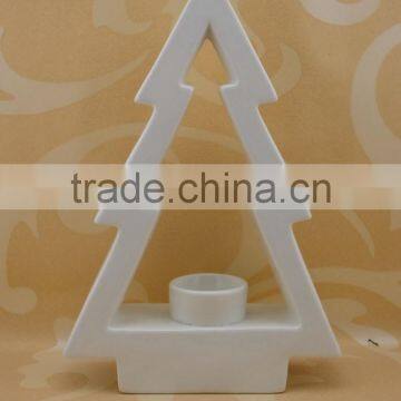 Hand Made Ceramic Tealight Candle Holder With Tree Shape photo-2