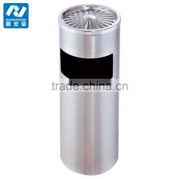 Commercial stainless steel ground ash barrel